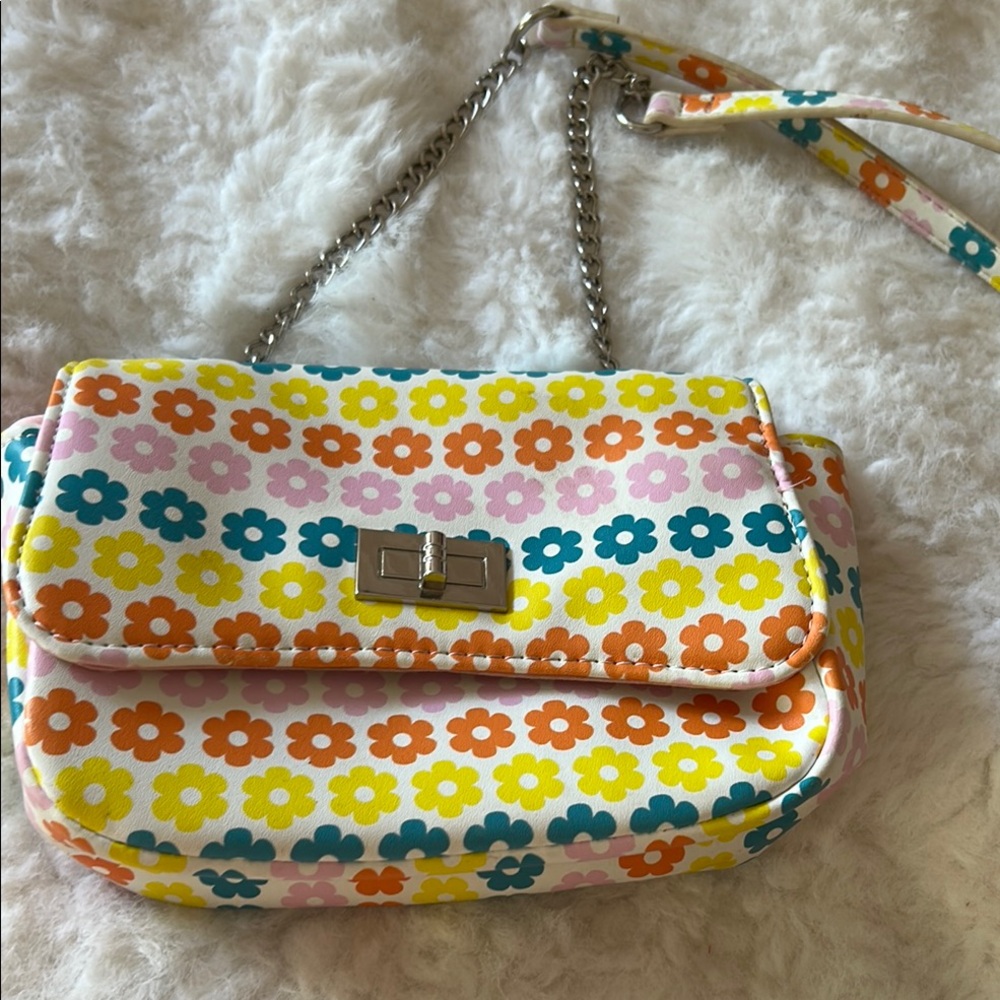 Floral Chain Shoulder Bag